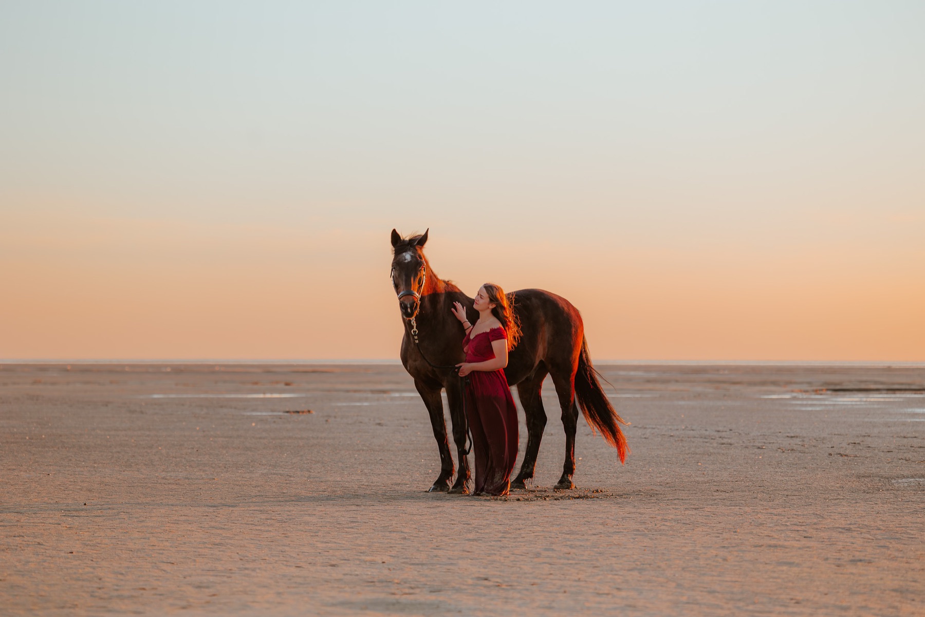 Portrait d’une cavalière et son cheval
